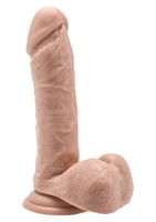 dildo 7 inch with balls light skin tone