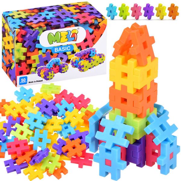 Kolorowe Klocki WAFLE Meli Basic 50 elem. 50001 zdjęcie 1