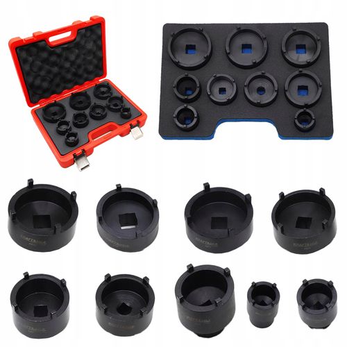 Zestaw Kluczy Nasadek Nakrętek Rowkowych Wieńcowych Sworzni KM4-KM12 na Arena.pl