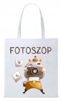 Dla Fotografa Fotografki Torba Eco Biała Shopper Z Nadrukiem Ze Zdjęciem
