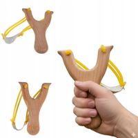 Drewniana proca dla dzieci mocna guma klasyczna zabawka zręcznościowa