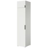 Szafa uchylna z nadstawką Napoli 1D 50 Biała (czarny uchwyt)