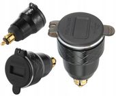 Ładowarka Gniazdo 2x USB QC 3.0A BMW DIN Woltomierz + Wyłącznik