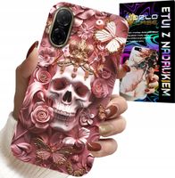 ETUI DO SAMSUNG GALAXY A07 4G - KOBIECE, MODNE WZORY, CZASZKA W RÓŻE