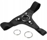 PAS NA DILDO PENIS SEX STRAP-ON Z ZESTAWEM TRZECH OBRĘCZY