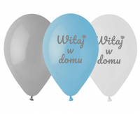 balony premium witaj w domu niebieskie 12" 6szt. |  gs110/wdn