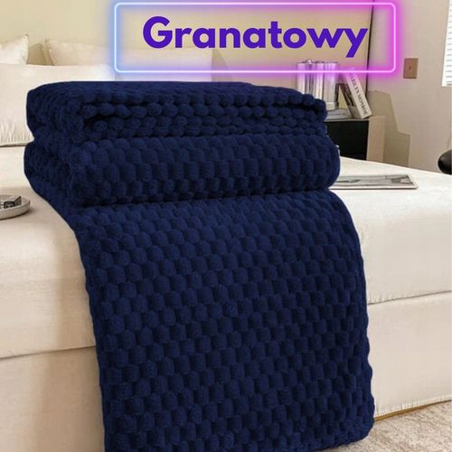 CIEPŁY KOC 160x200 WYTŁACZANY MIĘKKI NARZUTA POLAROWY WYBÓR KOLORÓW na Arena.pl