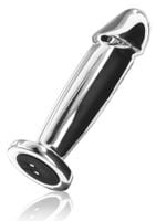 buttplug vibr. penis silver