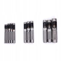 Wycinaki wybijaki do otworów dziur skóry 3-19mm 12 sztuk KD11202