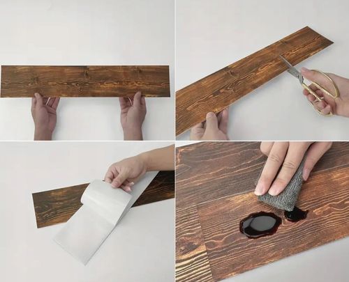 Deska Panele ŚCIENNE SAMOPRZYLEPNE DEKORACYJNE drewno 10x60cm M44 - 1szt na Arena.pl