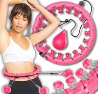 Hula Hop z Obciążeniem Odchudzające Smart z Wypustkami Różowy Relaks