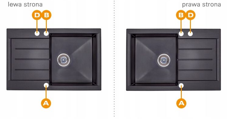 ZLEW ZLEWOZMYWAK GRANIT 8 kolorów 76x50 + SYFON zdjęcie 12