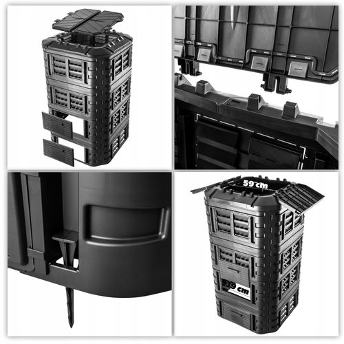 KOMPOSTOWNIK OGRODOWY MODULARNY CAŁOROCZNY 1260L na Arena.pl