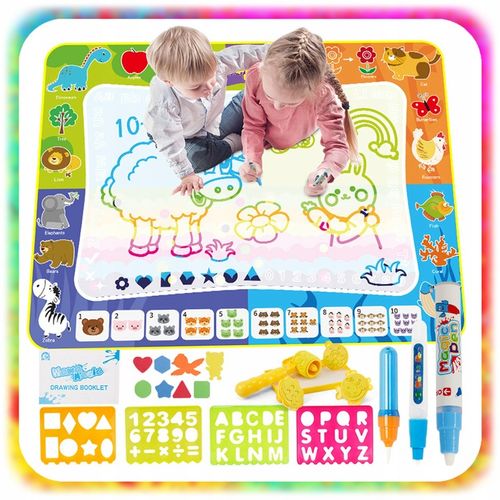 MATA WODNA DO MALOWANIA RYSOWANIA 120x90 Pieczątki Formy Pisaki ZESTAW XXL na Arena.pl