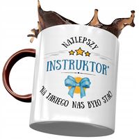Kubek Bordowy Instruktora Najlepszy Instruktor Z Nadrukiem Ze Zdjęciem