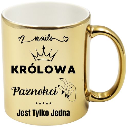 KUBEK ZŁOTY PREMIUM DLA KOSMETYCZKI STYLISTKI PAZNOKCI ŚMIESZNY PREZENT na Arena.pl