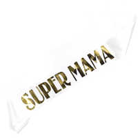 Biała szarfa Super Mama