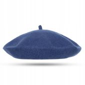 Beret Damski Francuski Wełniany z Antenką Stylowy Premium Gładki