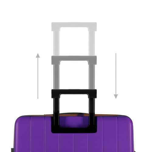 Walizka Średnia, Ciche i Skrętne Kółka 360°, Zamek TSA, ABS, Fioletowy na Arena.pl