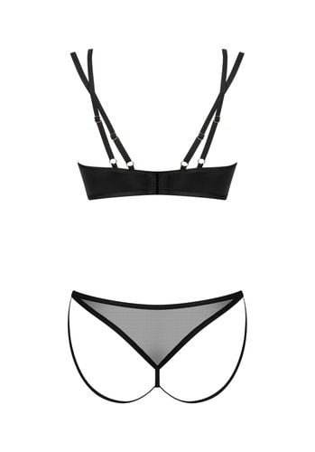 seksowny komplet od marki obsessive. podkreślenie piersi i pośladków. na Arena.pl