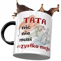 Kubek Czarny Dla Taty Ojca Na Dzień Taty Prezent Z Nadrukiem Ze Zdjęciem