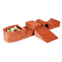 Piankowy plac zabaw z mostkiem i z basenem micro Velvet soft canyon clay + 100 piłek (stare złoto, opalizujące, jasne złoto)