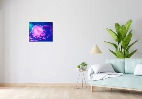 Obraz 50x40cm Neonowa Meduza na Arena.pl