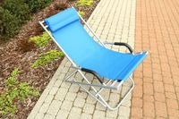 Leżak leżanka fotel bujany błękitny
