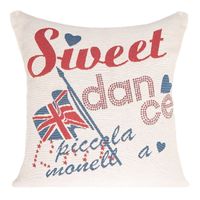 POSZEWKA MOTYW ANGLII 45X45 CM NATURALNA