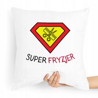 Poduszka Fryzjera Fryzjerki Super Fryzjer Prezent Z Nadrukiem Ze Zdjęciem