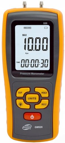 MANOMETR RÓŻNICOWY CYFROWY MIERNIK CIŚNIENIA TESTER PODCIŚNIENIA USB+ LCD na Arena.pl