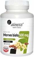 Aliness MORWA BIAŁA EKSTRAKT 4:1 180 tabletek po 500 mg CYNAMON CHROM