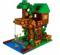 MINECRAFT DOMEK NA DRZEWIE 4 FIGURKI KLOCKI ZESTAW