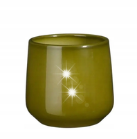 Doniczka ceramiczna osłonka boho zielona 23,5 cm 1szt