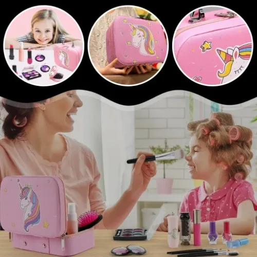 KUFEREK KOSMETYKÓW ZESTAW DO MAKIJAŻU I PAZNOKCI JEDNOROŻEC DZIECI PREZENT na Arena.pl