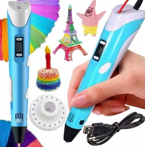 DŁUGOPIS MAGICZNY PEN DRUKARKA 3D ZESTAW 209 METRÓW WKŁADU KOLORY na Arena.pl
