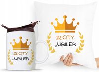 Zestaw Poduszka + Kubek Dla Jubilera Prezent Z Nadrukiem Ze Zdjęciem