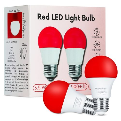 ŻARÓWKA LED E27 CZERWONA ŻARÓWKI LED OZDOBNA DEKORACYJNA ZDROWY SEN na Arena.pl