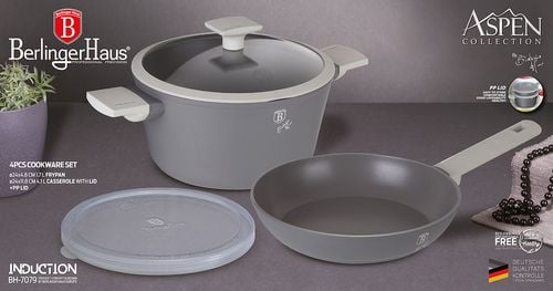garnek i patelnia tytanowa berlinger haus bh-7079 aspen na Arena.pl