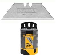 DeWALT ZESTAW OSTRZA TRAPEZOWE HARTOWANE DO NOŻYKA 75 SZTUK DWHT11004-7
