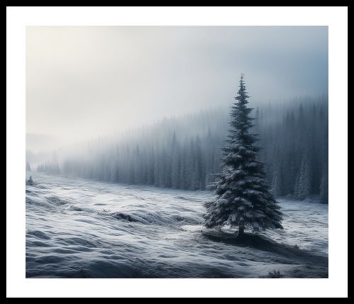 Plakat 60x50cm Samotna Choinka na Arena.pl