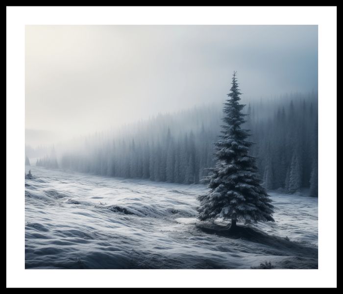 Plakat 60x50cm Samotna Choinka zdjęcie 3
