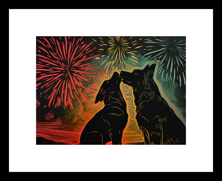 Plakat 18x13cm Psi Uścisk zdjęcie 3