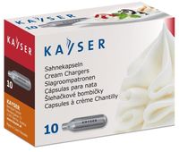NABOJE N2O DO SYFONU DO BITEJ ŚMIETANY WKŁADY 10 SZTUK KAYSER