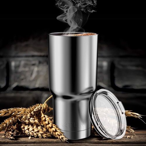 Kubek Termiczny ze Słomką 850ml Srebrny na Arena.pl