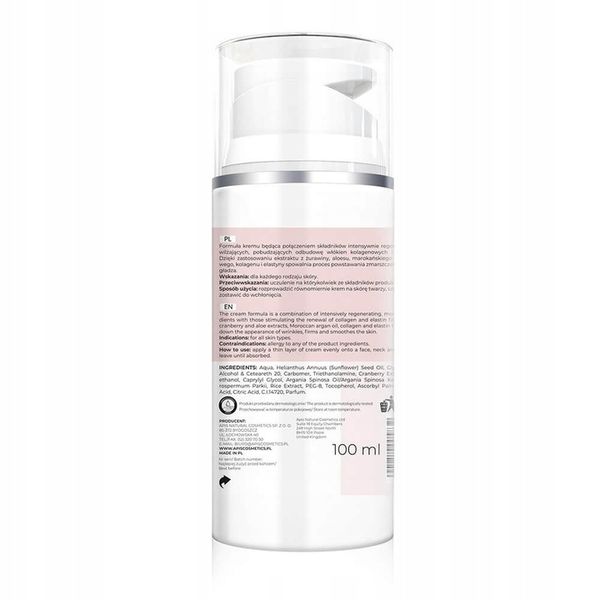 Apis Ujędrniający krem do twarzy z żurawiną i olejkiem arganowym. 100ml zdjęcie 2