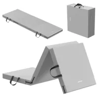 MATERAC GIMNASTYCZNY DO ĆWICZEŃ SKŁADANY SZARY