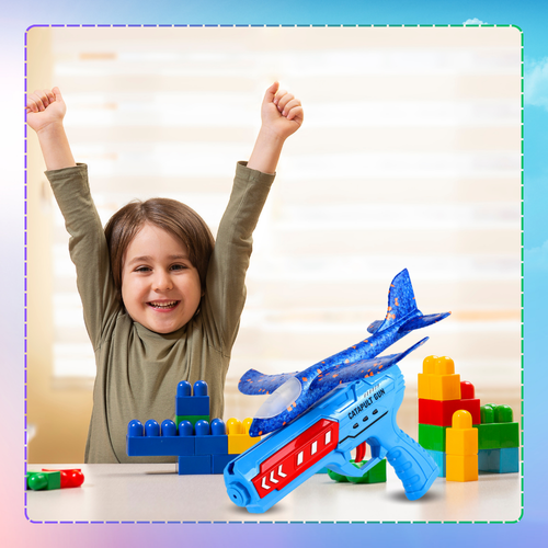 samolot z wyrzutnią szybowiec styropian rzutka zabawka pistolet led na Arena.pl