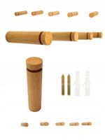 Wieszaki Drewniane 8 cm do Ubran na Ścianę Saune Ręczniki Spodnie Bukowy