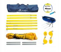 Zestaw rekreacyjny do siatkówki ze stalowymi słupkami RomiSport